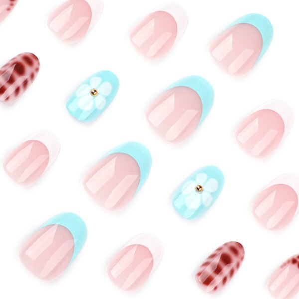 O1CN01DgChSl2NGHy2q7uPr_!!4234819935-0-cib JP3820-Petite Floral French Press On Nails | Reusable Short Round Nail Art Salon-Worthy Blooms in 90 Seconds – Waterproof & Gentle
