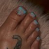 JP3816-Sparkle & Sea French Toes: Salon Glam That Defies Summer Chaos (Reusable + Waterproof!) ​​Vacation-Ready Toes in 15 Minutes Flat​