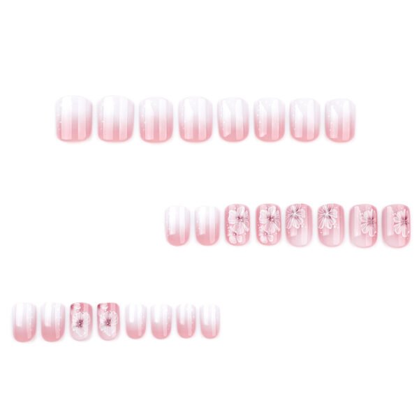 O1CN01EN6aCi2NGHxy8RdjO_!!4234819935-0-cib JP3834-Summer Minimalist Magic: Effortless Gradient & Floral Square Nails (Reusable & Waterproof)