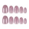 JP3880-Spark & Sophistication: Cat Eye Short Round Press-Ons | Salon Shine, Zero Commitment ​​90-Second Magic: Rebel Luxe for the Discerning Woman​