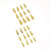 JP1312-✨ Unlock Unapologetic Glam: Mustard-Glow Crystal Butterfly French Tips | Ultra Long T-Shape Reusable Press-Ons
