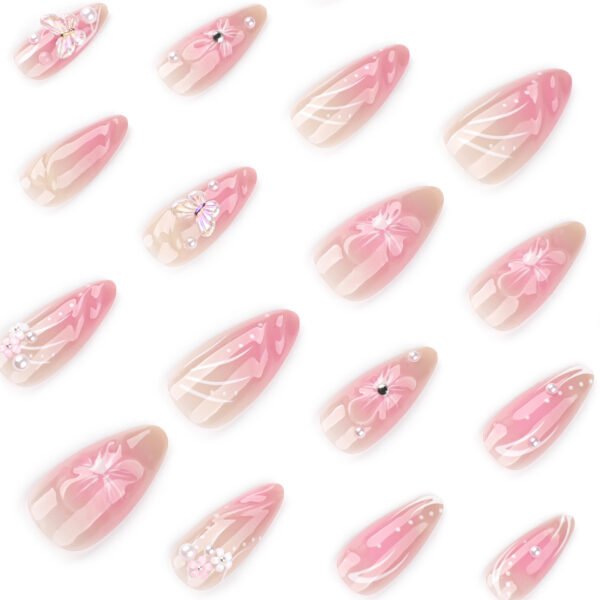 O1CN01FCyEIz2NGHy3nDM58_!!4234819935-0-cib JP3865-Blush Almond Bliss: Short 3D Flower Nails for Effortless Romance (Reusable & Waterproof)