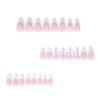 JP3742-French Almond Bow Nails | 3D White Bow Press Ons | Reusable Salon-Grade Manicure​