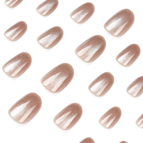 O1CN01GoBN4A2NGHlmpaTa3_!!4234819935-0-cib JP2656-Iced Latte French Cat Eye Toes: Hypnotic Silver Flash ✨ (Reusable Chrome Magic!)