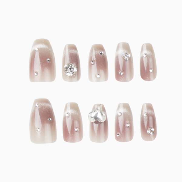 O1CN01Gvlslt2NGHmR9kpP4_!!4234819935-0-cib JP2651-✨ Ethereal Pink Moon Magic: Love-Infused Crystal Cat Eye French Tips