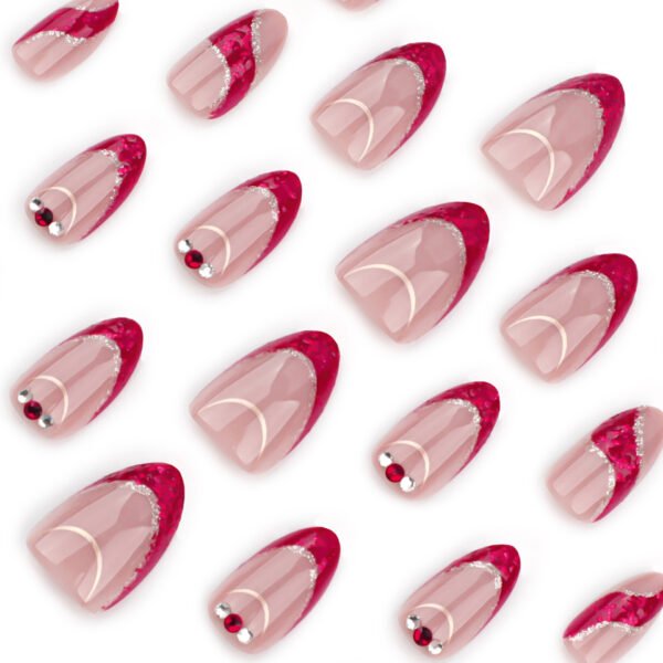 O1CN01HFDFts2NGHvb8mShu_!!4234819935-0-cib JP3552❄️ Crimson Frost French Tips: Winter-Ready Press On Nails with Red Glitter & Ice Diamonds (Waterproof Reusable) 🔥 Salon Secret Revealed: 30-Second Bourbon-Soaked Glam for Holiday Parties - Zero Chip Guarantee