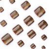 JP3700-Maillard Magic Toes: Short Square Cat Eye Pedicures ✨ (Hyper Sparkle, Reusable Luxury)​