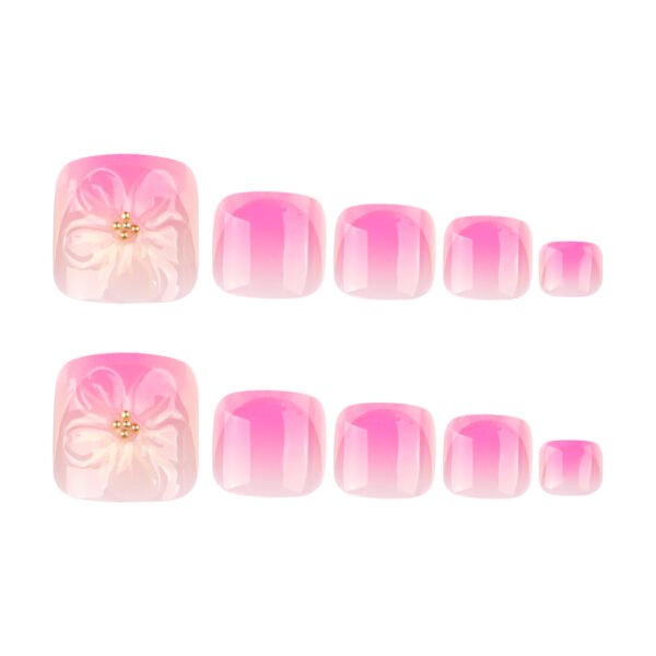 JP3818-Tropical French Toes: Salon-Worthy Pedis in 15 Minutes (3D Florals + Waterproof!) ​​Ditch Salon Prison, Step Into Sandy Confidence​