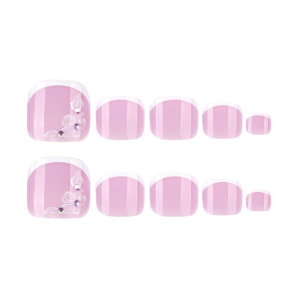 JP3806-Pure Summer French Toes: Salon-Crisp Pedis in 15 Minutes (Waterproof & Sanitary!) ​​Beach-Ready Feet Without Salon Prison​