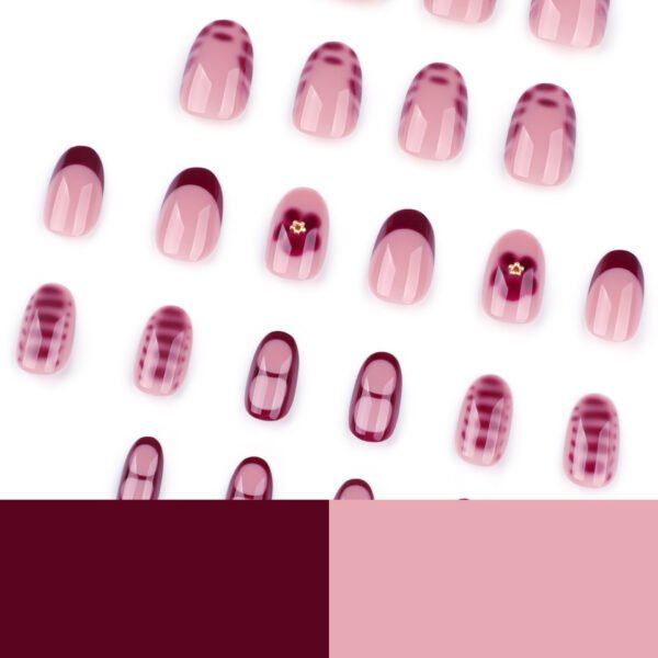 O1CN01IUW5YY2NGHxyk1LRV_!!4234819935-0-cib JP3841-Effortless French Flair: Chic Red Tips with Petal Accents for Short Round Nails (Reusable & Waterproof)