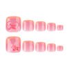 JP3813-Vibrant 3D Orange French Toenails: Salon-Grade Summer Pedicure in 5 Minutes​​  ​​Ditch Salon Chair Struggles​