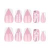 JP3769-Luxe French Tip Press On Nails | 3D Floral Design, Reusable & Waterproof (Salon Alternative!) Transform Your Nails Instantly: French White Perfection Meets Artisan Florals