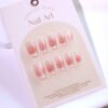 JL0690-Pure Desire Ballet Press-Ons: Blush, Cream & Cat Eye Magic | Reusable Luxury Nails