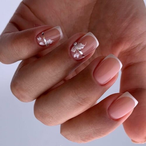 JP3884-Effortless French Florals: Salon-Perfect Toes in 15 Minutes (Reusable & Waterproof!) ​​Step Into Summer With Confidence, Not Salon Appointments​