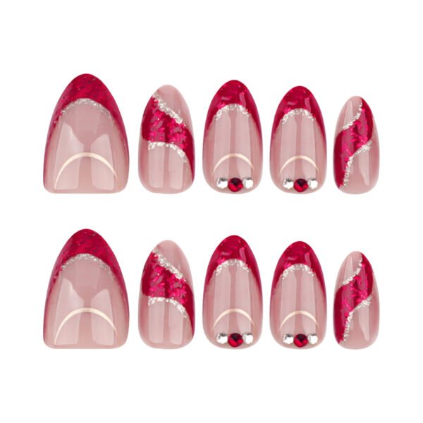 O1CN01JW4A5B2NGHvb8psnh_!!4234819935-0-cib JP3552❄️ Crimson Frost French Tips: Winter-Ready Press On Nails with Red Glitter & Ice Diamonds (Waterproof Reusable) 🔥 Salon Secret Revealed: 30-Second Bourbon-Soaked Glam for Holiday Parties - Zero Chip Guarantee
