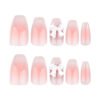 JP3606-Blush Whisper Ballet Nails: Reusable Cat-Eye French with 3D Bows | Waterproof Sweet Luxury