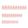 JP3617-✨ Effortless Fairycore: Rosé Buttercup Almond Press-Ons (3D Ice Diamond Bows ✨ Reusable & Waterproof)