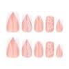JP3768-Heartbeat French Tips: Reusable Press-Ons with 3D Love & Salon-Free Glam​