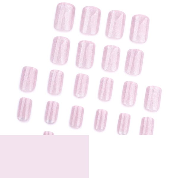 O1CN01KNEJ252NGHui5xdPY_!!4234819935-0-cib JP3547-✨ Pink Power Perfection: Minimalist Magic in Minutes! Square French Cat Eye Press-Ons