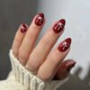 JP3639❤️ ​​​​ Valentine Armor Nails: Red French Tips with Silk Bows - Reusable Waterproof Kiss Resistant  💋 ​​ Your Secret Weapon Against Awkward Gifts & Dull Parties: 5-Minute Holiday Confidence Upgrade