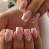 JP3768-Heartbeat French Tips: Reusable Press-Ons with 3D Love & Salon-Free Glam​
