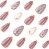 JP3787-Luxe French Cat Eye Press-Ons with 3D Shells | Reusable Salon Nails in Minutes​
