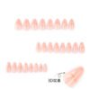 JP3791-Gilded Whisper Almond Nails: Reusable Press-Ons with 3D Liquid Gold Bows​