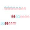 JP3820-Petite Floral French Press On Nails | Reusable Short Round Nail Art Salon-Worthy Blooms in 90 Seconds – Waterproof & Gentle