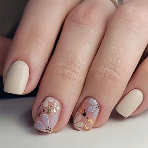 JP3758-Picnic Ready Nails: Reusable Floral French Tips for Salon-Free Sunny Days