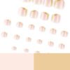 JP3812-Gilded French Toe Nails | 3D Gold Edge Luxury | Waterproof & Reusable ​​Step Into Liquid Gold: Salon-Grade Pedicures in 90 Seconds​
