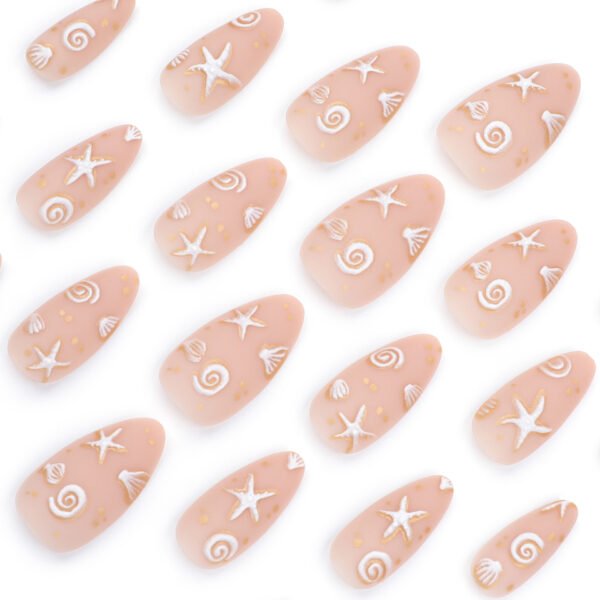 O1CN01N4rsaf2NGHtny0KVz_!!4234819935-0-cib JP3441-🌊 Effortless Beach Waves: Sophisticated Almond French Press-Ons (Reusable Seashell & Stars) ✨