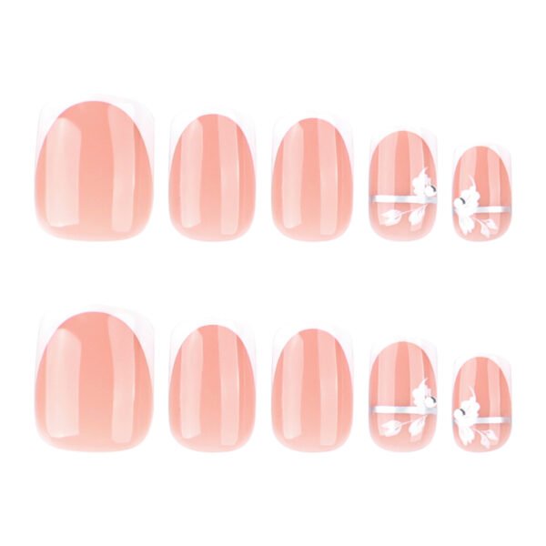 JP3884-Effortless French Florals: Salon-Perfect Toes in 15 Minutes (Reusable & Waterproof!) ​​Step Into Summer With Confidence, Not Salon Appointments​
