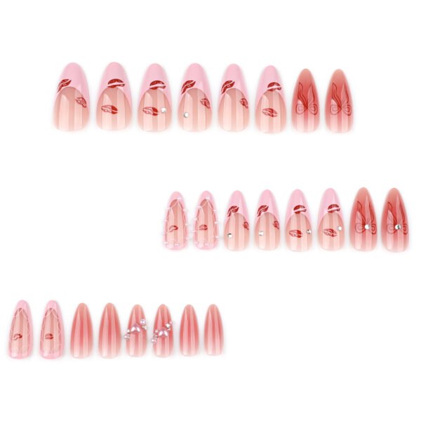 O1CN01N93pXW2NGHy5VAtIA_!!4234819935-0-cib JP3824-Rouge Fantasy Press-Ons: Flirty Kiss Marks Meet French Elegance 💋✨ (Smudge-Proof Lip Art • Reusable 5x • Applies in 10 Mins)