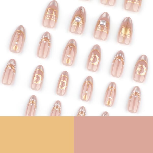 O1CN01NT3X1R2NGHyFwwIHC_!!4234819935-0-cib JP3650🌙 Celestial French Tips: Reusable Star & Moon Press On Nails with Nebula Glow (Waterproof & Salon-Slaying) ✨ Become Your Own Constellation: 10-Minute Cosmic Manicure That Outlasts Salons & Reality