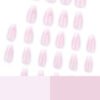 JP3568-Soft Blush Ombre Almond Press On Nails | Reusable French Fade Manicure (Waterproof)  ​​Subtitle:​​ Effortless Luxury for Everyday Elegance – Salon-Grade Ombre in 8 Minutes Flat ✨  ​​(Hero image showcasing nails in soft pink-to-white gradient on almond-shaped tips)​
