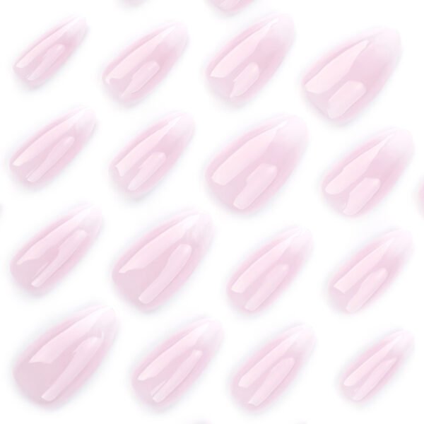 JP3568-Soft Blush Ombre Almond Press On Nails | Reusable French Fade Manicure (Waterproof)  ​​Subtitle:​​ Effortless Luxury for Everyday Elegance – Salon-Grade Ombre in 8 Minutes Flat ✨  ​​(Hero image showcasing nails in soft pink-to-white gradient on almond-shaped tips)​