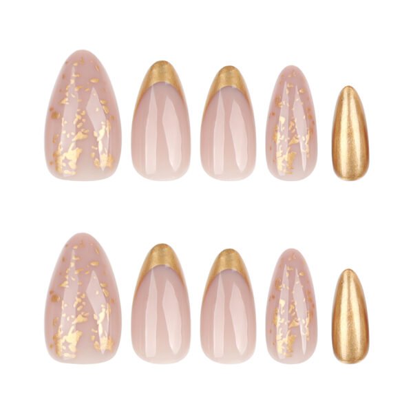 O1CN01ObeYBX2NGHxTGfSi6_!!4234819935-0-cib JP3749-Pearlescent French Almond Press-Ons | Diamond Dust Shimmer | Reusable Salon Escape Instant Light Capture: Your Secret Glow Revolution