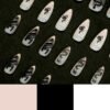 JP1585-Forbidden Florals: Reusable Noir French Stiletto Press-Ons | Venomous Elegance, Zero Salon Chains