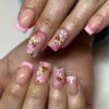JP3966-Playful Clash French Press On Nails | Reusable Floral Statement Salon-Worthy Square Style - Waterproof & Drama-Free
