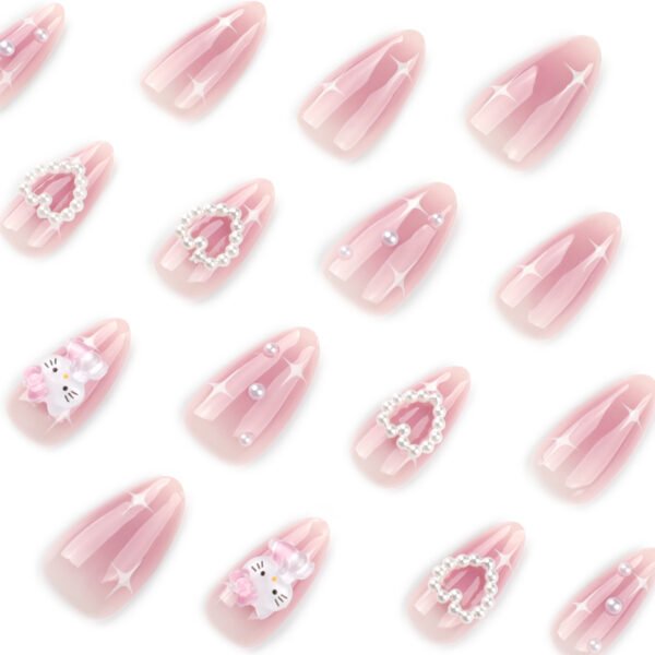 O1CN01PiFvtg2NGHz8TuC7b_!!4234819935-0-cib JP4006-Blushing Almond Dreams: J-Beauty French Press-Ons with Bows & Hearts Cruelty-Free • Waterproof • Hypoallergenic