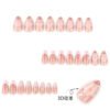JP3860-French Almond Press On Nails | Easy Short Summer Nails with 3D Flowers | Reusable Gel Nails​