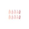 JP2362-Nude French Almond Press Ons with Rose Gold Sparkle ✨ Salon Glam in 5 Minutes, Zero Damage | Reusable & Waterproof​​  (For the Woman Who Demands Effortless Elegance. Nails That Kiss Light, Not Your Wallet.)