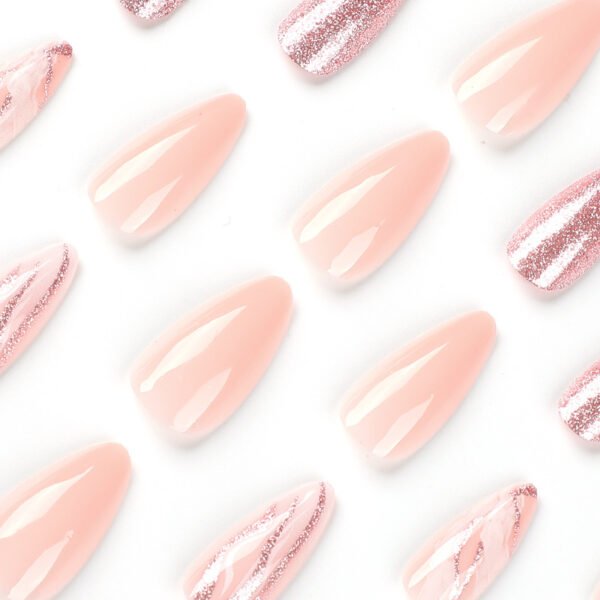 O1CN01QDG7wf2NGHjtEoUFZ_!!4234819935-0-cib JP2362-Nude French Almond Press Ons with Rose Gold Sparkle ✨ Salon Glam in 5 Minutes, Zero Damage | Reusable & Waterproof (For the Woman Who Demands Effortless Elegance. Nails That Kiss Light, Not Your Wallet.)
