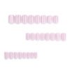 JP3547-✨ Pink Power Perfection: Minimalist Magic in Minutes! Square French Cat Eye Press-Ons
