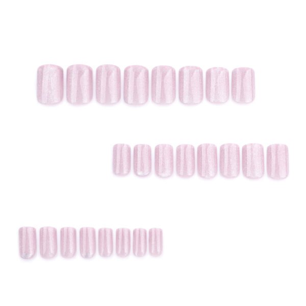 O1CN01R9zKNx2NGHumoR0kc_!!4234819935-0-cib JP3547-✨ Pink Power Perfection: Minimalist Magic in Minutes! Square French Cat Eye Press-Ons