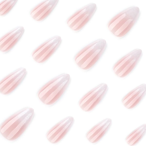 JP3864-​Effortless French Ombré Almond Nails | Waterproof Reusable Press-Ons | Salon Luxury Without the Wait​