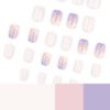 JP3758-Picnic Ready Nails: Reusable Floral French Tips for Salon-Free Sunny Days