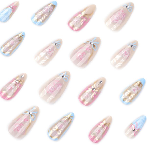 JP3918-Secret Garden Almonds: Monet-Style Press-Ons | Paint Your Passion, Skip Salon Chains ​​Tired of Salon Predictability? Wear Art Gallery Elegance.​