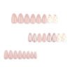 JP3689-Instant Diamond French Tips? Effortless Almond Nails with Hidden Hearts (Reusable & Waterproof)