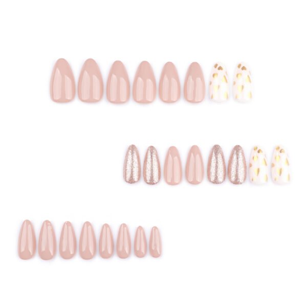 O1CN01Ry4hZd2NGHvycf7UY_!!4234819935-0-cib JP3689-Instant Diamond French Tips? Effortless Almond Nails with Hidden Hearts (Reusable & Waterproof)